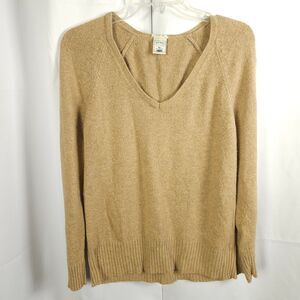 VTG Old Navy WOmens XL Beige V-Neck Acrylic Blend Perfect Fit Sweater